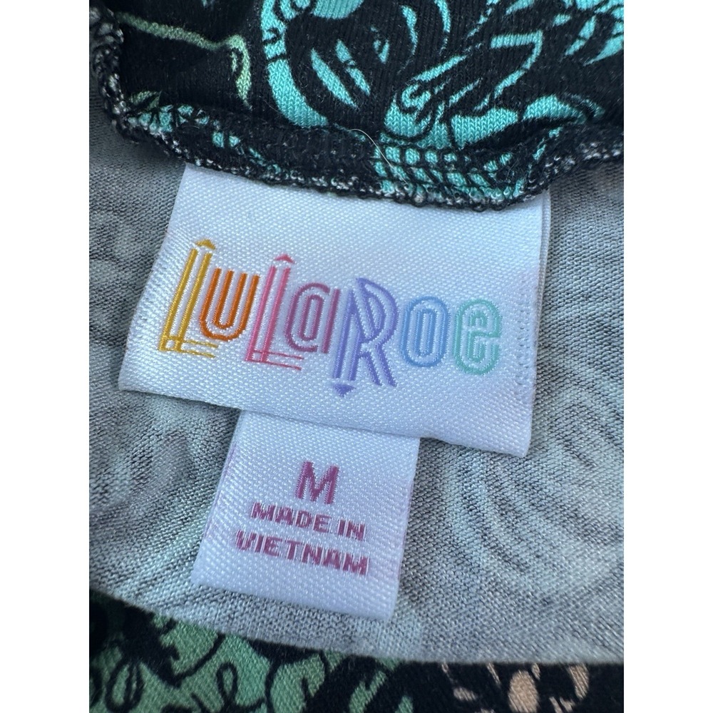 Whimsigoth Fairy Grunge Lularoe Azure Skirt Medium Hi Low Stretch Dark Floral - Picture 5 of 10